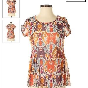 Anthropologie short sleeve blouse